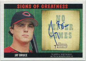 Jay Bruce 2005 Bowman Heritage Signs Of Greatness Autographed Card #SG-JB