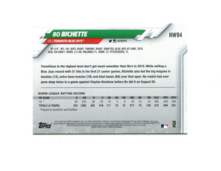 Bo Bichette 2020 Topps Holiday #HW94 Card