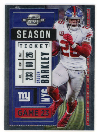 Saquon Barkley 2020 Panini Contender's Optic Season Ticket #44