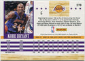 Kobe Bryant 2011 - 2012 Panini Hoops Card #278
