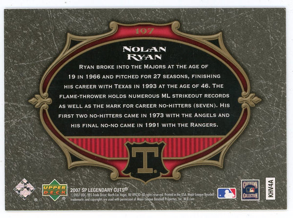 Nolan Ryan 2007 Upper Deck SP Legendary Lineage #197