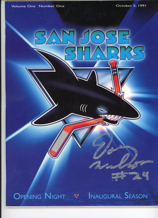 Doug Wilson autographed San Jose Sharks Inaugural Season Program