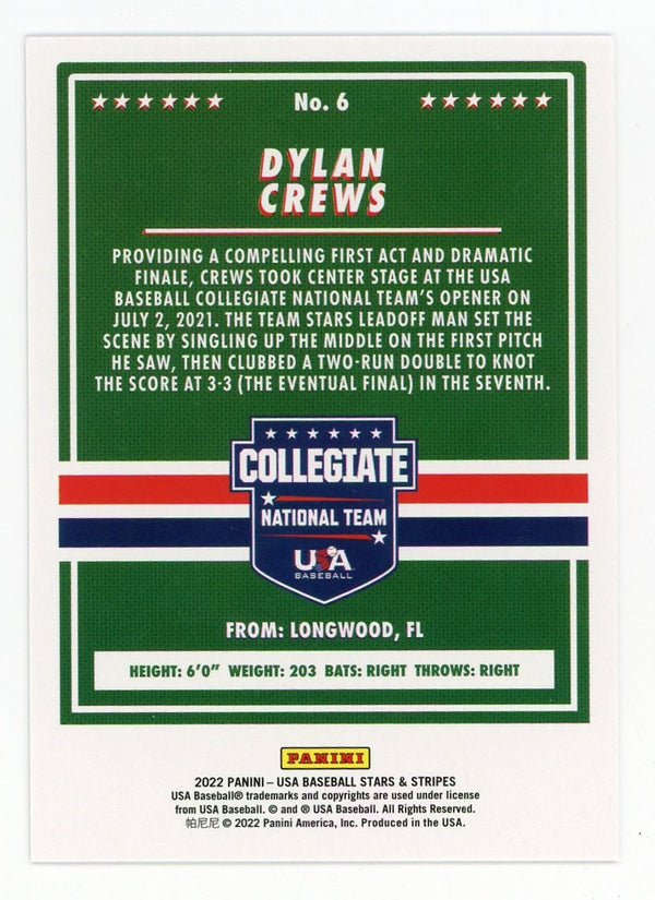Dylan Crews 2022 Panini 18U National Team #6 Card