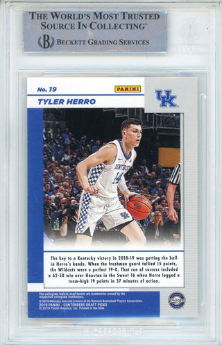Tyler Herro Autographed 2019-20 Panini Contenders Draft Picks Game Day Tickets Rookie Card #19 (BGS)