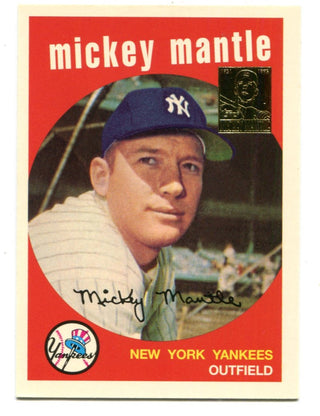 Mickey Mantle 1996 Topps Commemorative Set #50 Reprint Card