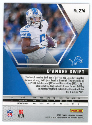 D'Andre Swift 2020 Panini Mosaic NFL Debut #274