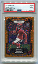 Tank Dell 2023 Panini Prizm Orange Disco Prizm RC #341 PSA Graded 9