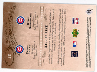 Ernie Banks/ Ryne Sandberg 2005 Upper Deck HOF Signs of Cooperstown #BS