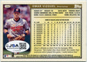 Omar Vizquel 1998 Topps Autographed Card JSA Certified