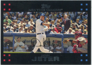 Derek Jeter George Bush Mickey Mantle 2007 Topps Card #40