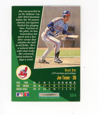 Jim Thome 1992 Score Select Rookie #304 Card