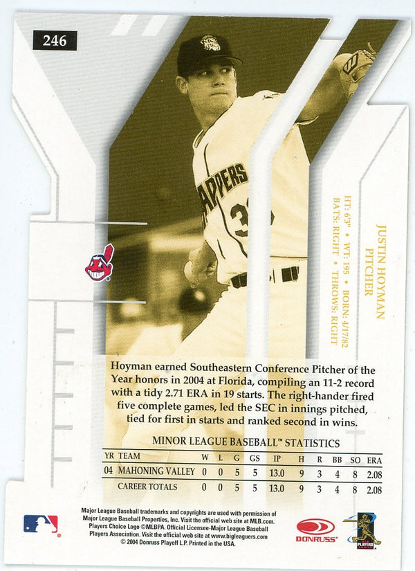 Justin Hoyman 2004 Donruss Elite Draft Pick Autographed #246