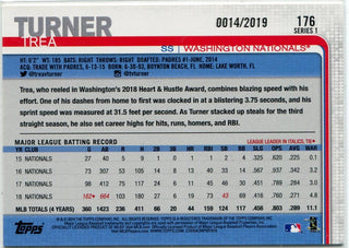 Trea Turner 2019 Topps Gold Parallel Card #176 14/2019