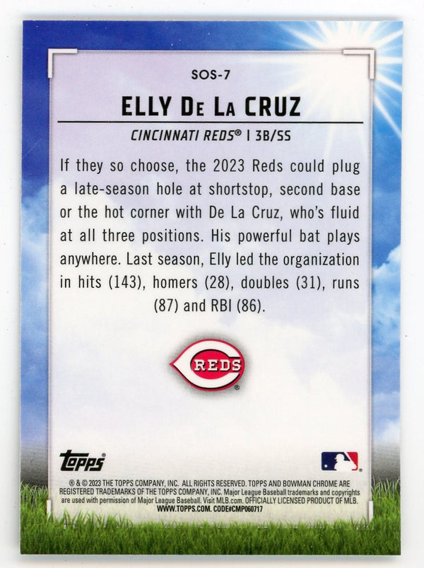Elly De La Cruz 2023 Topps Bowman Chrome Sights On September #SOS-7 Card