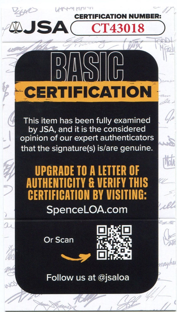 Barry Larkin 1996 Pinnacle Autographed Card JSA Certified