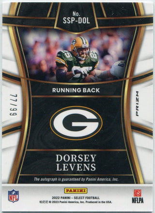 Dorsey Levens 2022 Panini Select Select Signatures Autographed Blue Prizm Card #SSP-DOL 77/99