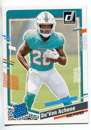 De'Von Achane 2023 Panini Donruss Rated Rookie Card #365