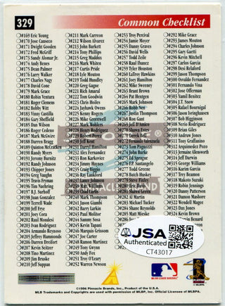 Paul Molitor 1996 Score Autographed Card W/3000 Inscription JSA Certified