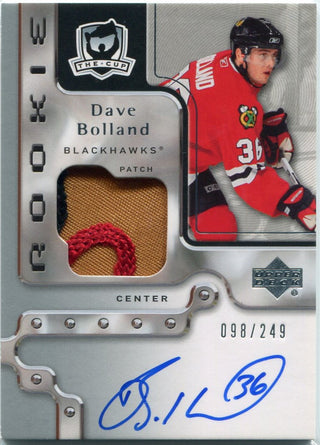 Dave Bolland 2006 - 2007 Upper Deck The Cup 3 Color Patch Autographed RC #120 98/249