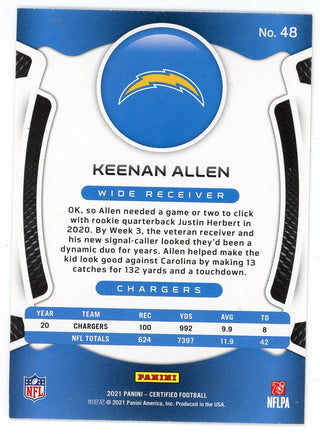 Keenan Allen 2021 Panini Certified #48
