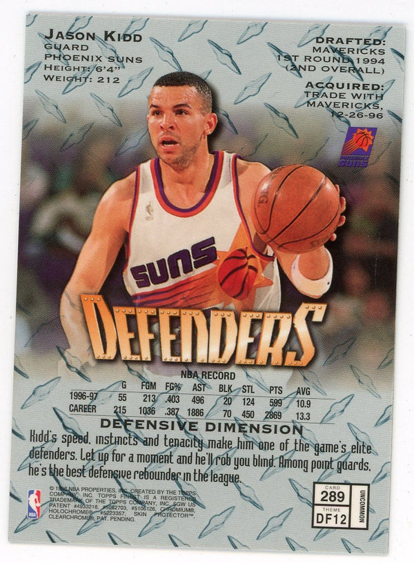 Jason Kidd 1998 Topps Finest Defenders #289