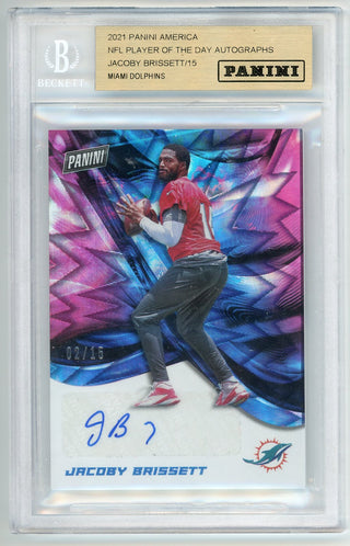 Jacoby Brissett 2021 Panini Player of the Day Autographed #JB 2/15