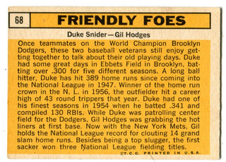 Friendly Foes 1963 Topps Card #68