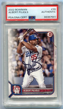 Albert Pujols 2022 Bowman Autographed Card #39 PSA/DNA Certified