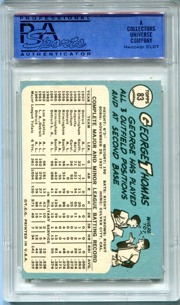 George Thomas l 1965 Topps #83 PSA NM-MT 6 Card