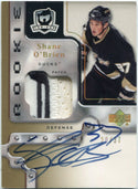 Shane O'Brien 2006 - 2007 Upper Deck The Cup 2 Color Patch Autographed Gold Parallel RC #109 20/37