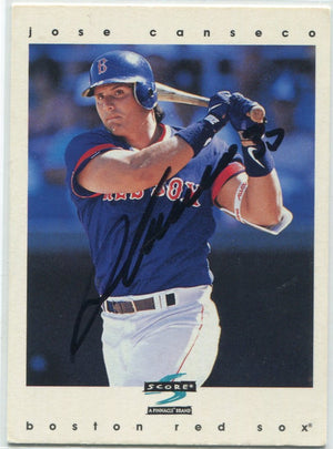 Jose Canseco 1996 Score Autographed Card JSA Certified