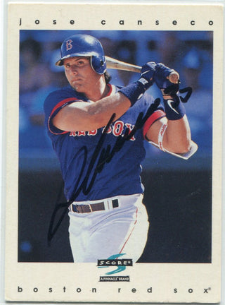 Jose Canseco 1996 Score Autographed Card JSA Certified