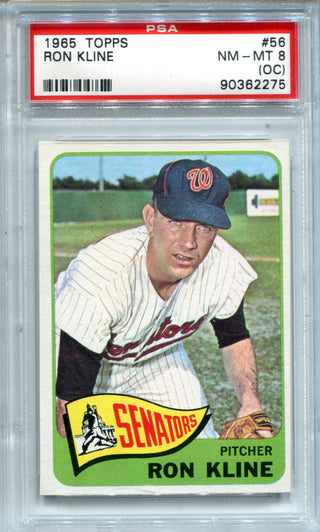 Ron Kline 1965 Topps #56 PSA NM-MT 8 (OC) Card