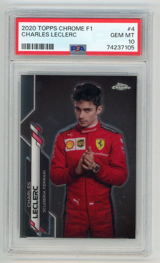 Charles Leclerc 2020 Topps Chrome F1 #4 Card (PSA)