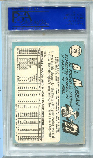 Al McBean 1965 Topps #25 PSA EX-MT 6 Card