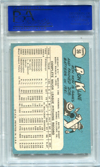 Ron Kline 1965 Topps #56 PSA NM-MT 8 (OC) Card