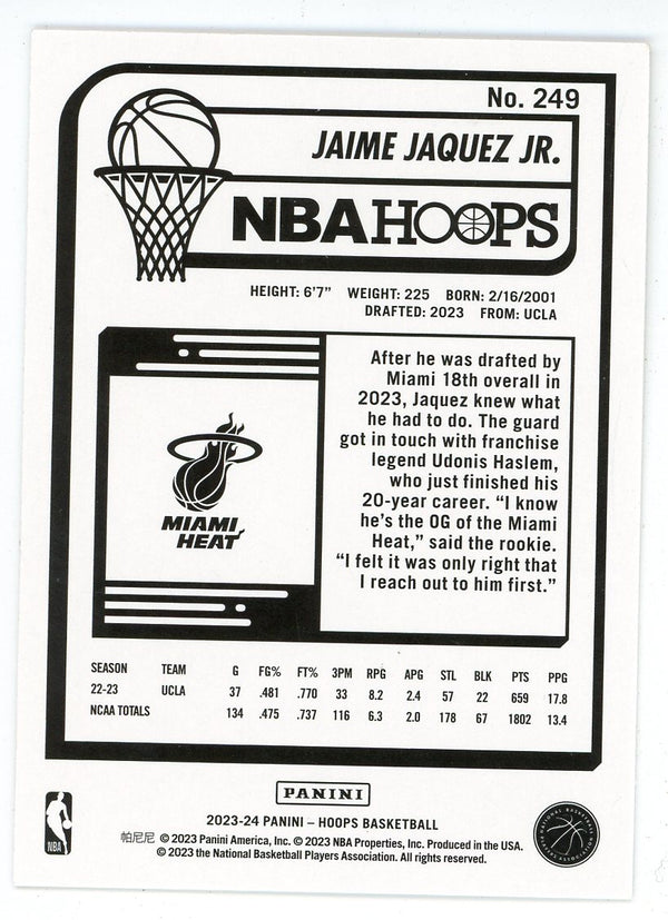 Jaime Jaquez Jr. 2023-24 Panini Hoops #249