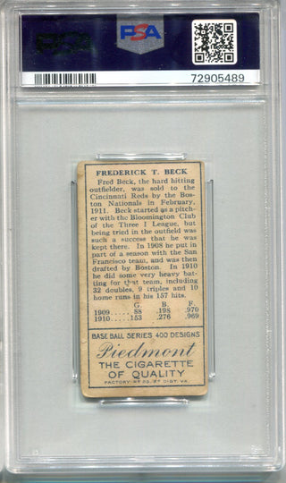 Fred Beck T205 Gold Border Card PSA 1.5 FR