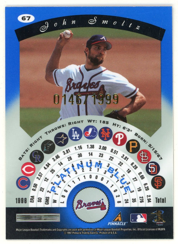 John Smoltz 1997 Pinnacle Platinum Blue #57