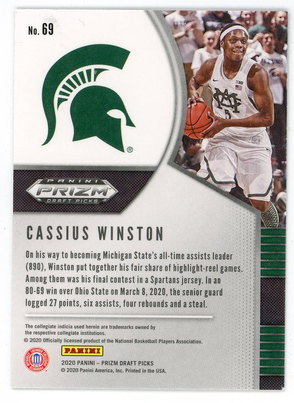 Cassius Winston 2020 Panini Prizm Rookie Card #69