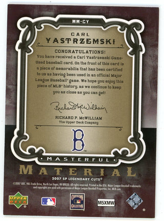 Carl Yastrzemski 2007 Upper Deck Masterful Material Patch Relic #MM-CY