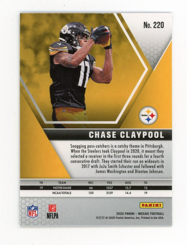 Chase Claypool 2020 Panini Mosaic Yellow #220 Card
