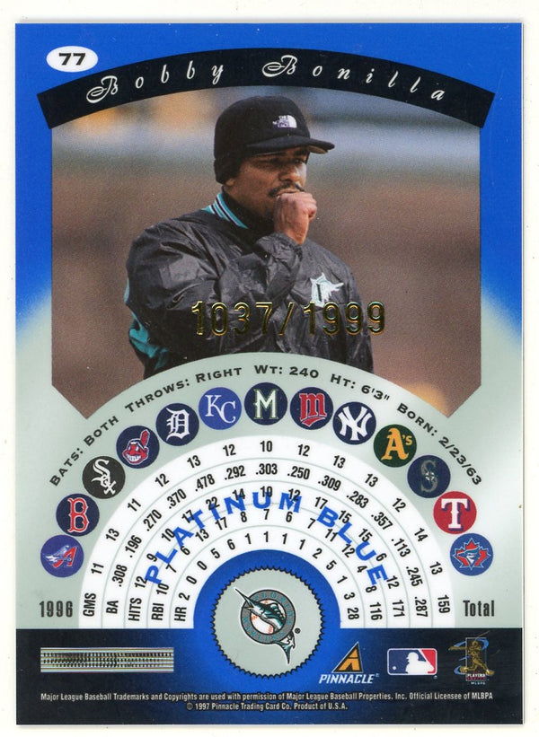 Bobby Bonilla 1997 Pinnacle Platinum Blue #77