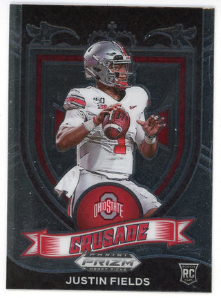 Justin Fields 2021 Panini Prizm Draft Pick Rookie Card #163