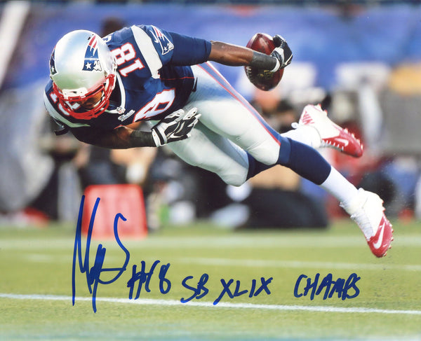 Matthew Slater Autographed New England Patriots SB XLIX Champs 8x10 Photo