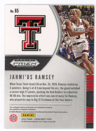 Jahmi'us Ramsey 2020 Panini Prizm Draft Rookie Card #65
