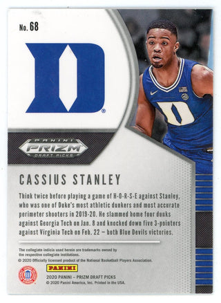 Cassius Stanley 2020 Panini Prizm Draft Rookie Card #68