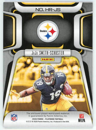 JuJu Smith-Schuster 2020 Panini Playbook Patch Relic Hot Routes Card #HR-JS