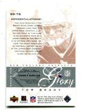 Tom Brady 2002 Upper Deck Devotion #BG-TB  Game Worn Patch Card