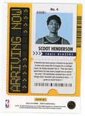 Scoot Henderson 2023-24 Panini Hoops #4